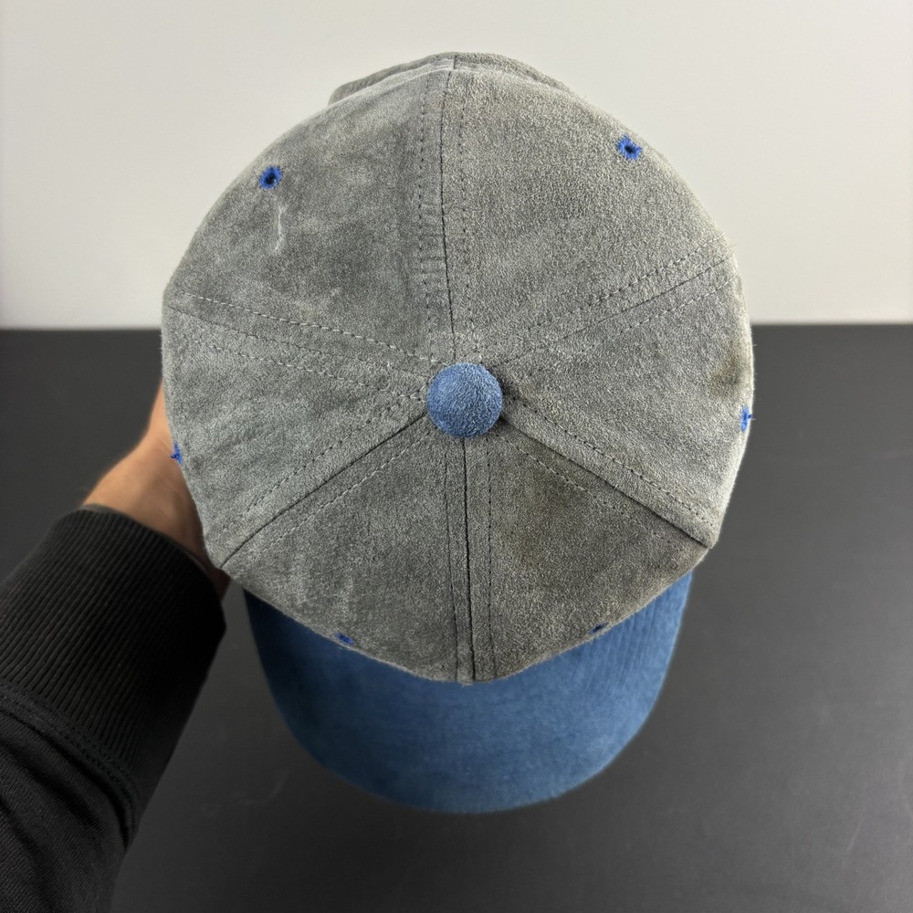 Vintage 90s Duke Blue Devils Hat Gray Blue Suede Snapback Cap NCAA Basketball - Picture 5 of 7
